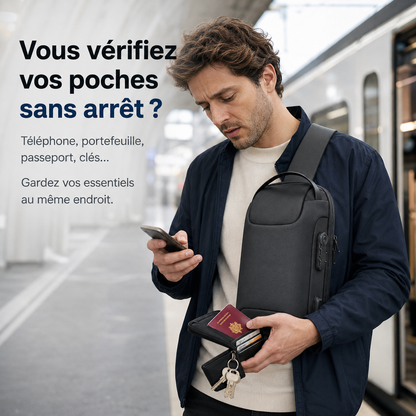 VeyraCarry Secure Travel Sling | Sac compact pour garder vos essentiels près de vous en déplacement