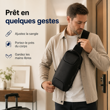 VeyraCarry Secure Travel Sling | Sac compact pour garder vos essentiels près de vous en déplacement