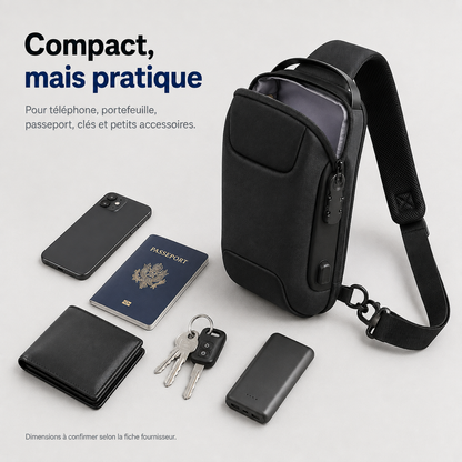 VeyraCarry Secure Travel Sling | Sac compact pour garder vos essentiels près de vous en déplacement