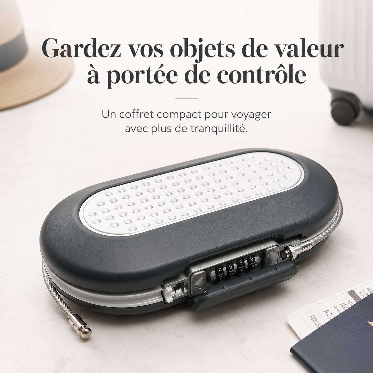 VeyraCarry Portable Travel Safe | Coffret à code compact pour vos objets de valeur