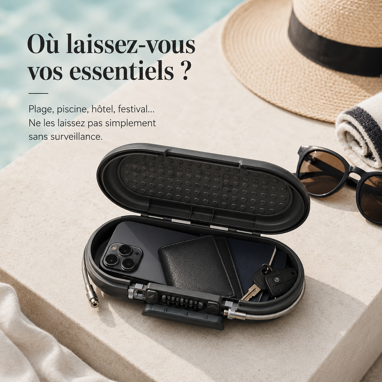 VeyraCarry Portable Travel Safe | Coffret à code compact pour vos objets de valeur
