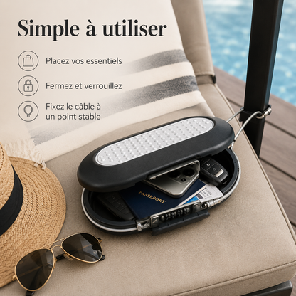 VeyraCarry Portable Travel Safe | Coffret à code compact pour vos objets de valeur