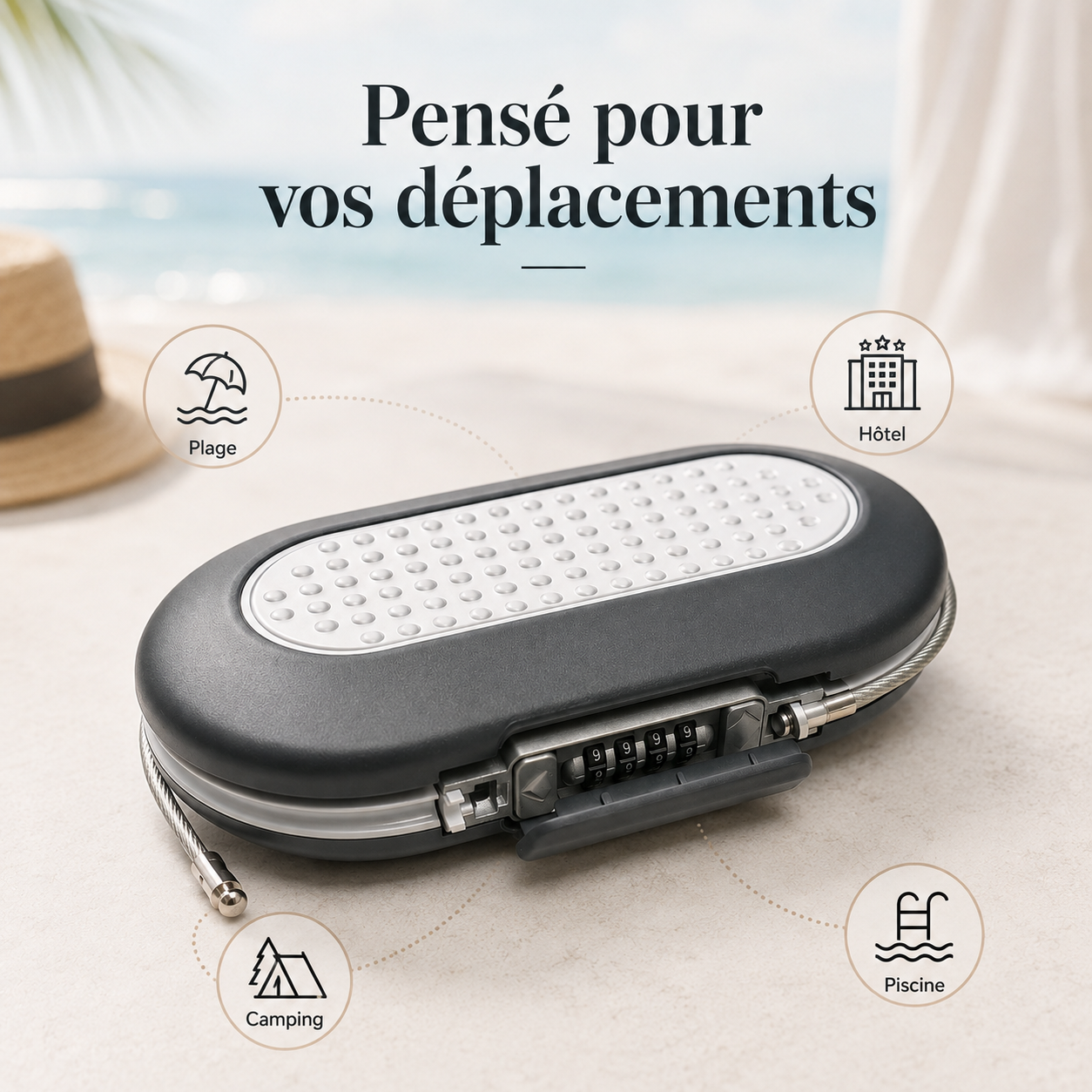 VeyraCarry Portable Travel Safe | Coffret à code compact pour vos objets de valeur